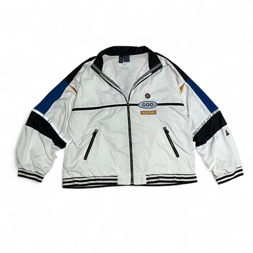 Vintage Le Coq Sportif Colorblock Windbreaker Jacket XL 90s Retro Streetwear